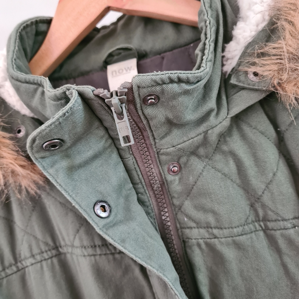 Long Puffer Hoodie Jacket Size 12 - Picture 7 of 13